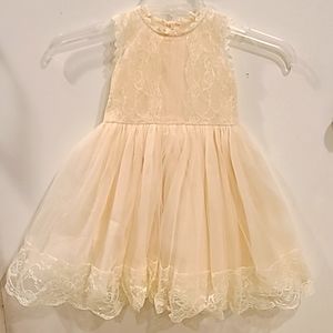 Bow Dream Flower Girl Boho Lace Tulle Dress